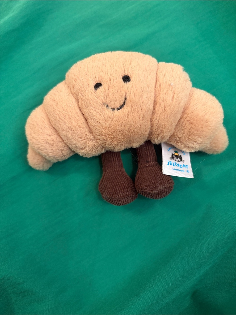 Jellycat Beige Croissant Plush with Brown Legs